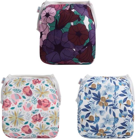 ALVABABY 3pcs Large Baby Swim Diapers Reuseable Washable & Adjustable for Swimming Lesson & Baby Boy and Girl 3ZSWY02T in Kuwait