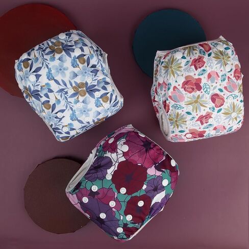 ALVABABY 3pcs Large Baby Swim Diapers Reuseable Washable & Adjustable for Swimming Lesson & Baby Boy and Girl 3ZSWY02T in Kuwait