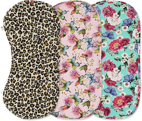 3 Pack Baby Bamboo Viscose Burp Cloth Set Waterproof Reversible Soft Absorbent Burping Rags with Snaps in Saudi Arabia