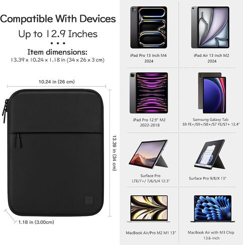Dadanism 9-11 Inch Tablet Sleeve Padded Carrying Case, Blue | Fits iPad A16 11" 2025, iPad 10th Gen 10.9", iPad Air M4/Pro M5 11", iPad Air 5/4, iPad 9/8/7th Gen, Galaxy Tab A11+ Plus 11" in Saudi Arabia