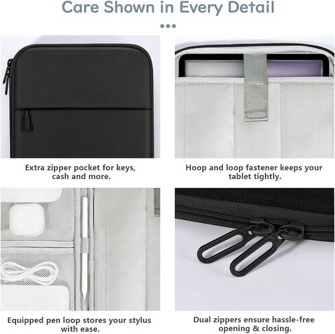 Dadanism 9-11 Inch Tablet Sleeve Padded Carrying Case, Blue | Fits iPad A16 11" 2025, iPad 10th Gen 10.9", iPad Air M4/Pro M5 11", iPad Air 5/4, iPad 9/8/7th Gen, Galaxy Tab A11+ Plus 11" in Saudi Arabia