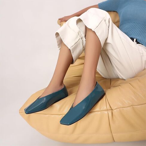 Womens Ballet Flats Square Toe Ballet Flats Shoes for Women Dress Shoes Loafers Comfortable Dressy in Saudi Arabia