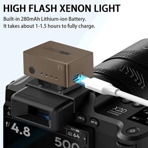 F1 Mini Camera Flash Camera Flash Speedlite for Ricoh (GR3/GR3X,etc.) Nikon/Canon/Fuji,Digital Film Cameras,Mini hot Shoe Flash for DSLR Camera（Not Compatible for Sony ZV-1F. in Saudi Arabia