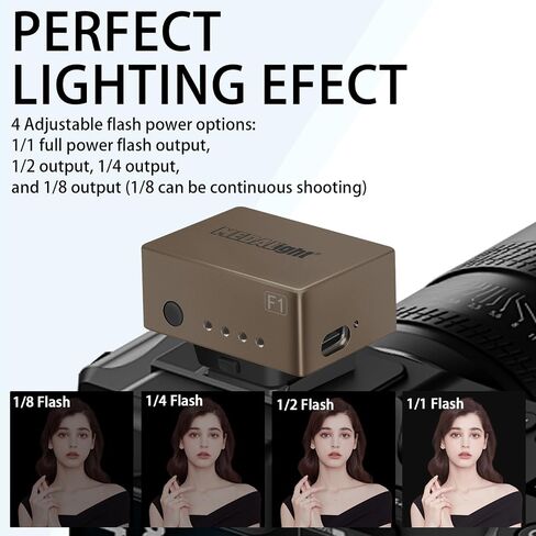 F1 Mini Camera Flash Camera Flash Speedlite for Ricoh (GR3/GR3X,etc.) Nikon/Canon/Fuji,Digital Film Cameras,Mini hot Shoe Flash for DSLR Camera（Not Compatible for Sony ZV-1F. in Saudi Arabia