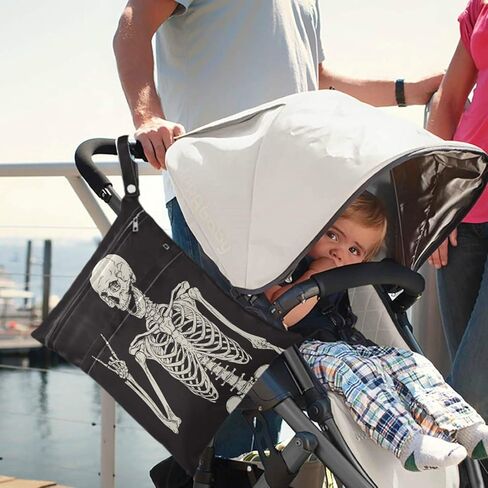 visesunny Classic Anchor Dark Blue 2Pcs Wet Bag with Zippered Pockets Washable Reusable Roomy for Travel,Beach,Pool,Daycare,Stroller,Diapers,Dirty Gym Clothes, Wet Swimsuits, Toiletries in Kuwait