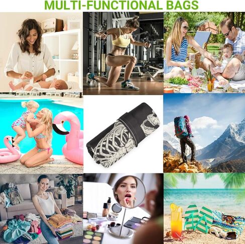 visesunny Classic Anchor Dark Blue 2Pcs Wet Bag with Zippered Pockets Washable Reusable Roomy for Travel,Beach,Pool,Daycare,Stroller,Diapers,Dirty Gym Clothes, Wet Swimsuits, Toiletries in Kuwait