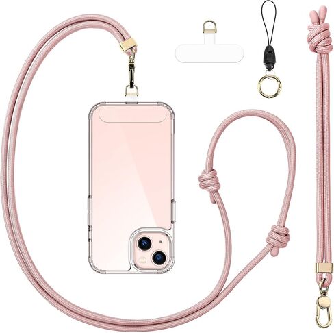 Universal Phone Lanyard Adjustable Crossbody Phone Neck Strap & Wrist Strap, Clip & Go Phone Strap in Saudi Arabia