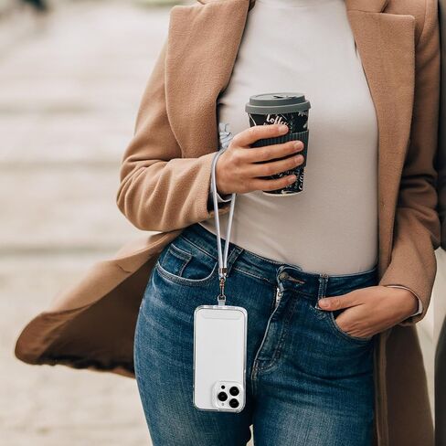Universal Phone Lanyard Adjustable Crossbody Phone Neck Strap & Wrist Strap, Clip & Go Phone Strap in Saudi Arabia
