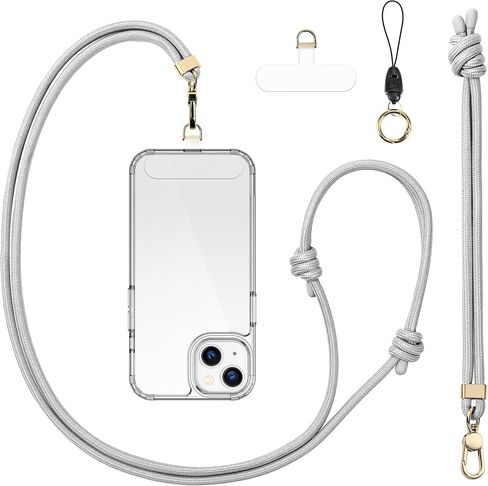 Universal Phone Lanyard Adjustable Crossbody Phone Neck Strap & Wrist Strap, Clip & Go Phone Strap in Saudi Arabia