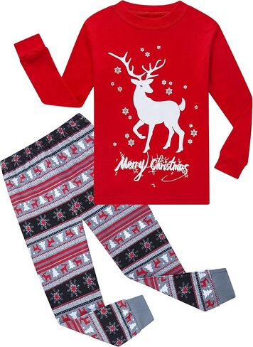 Family Feeling Little Boys Pajamas Sets 100% Cotton Long sleeve Pjs in Kuwait