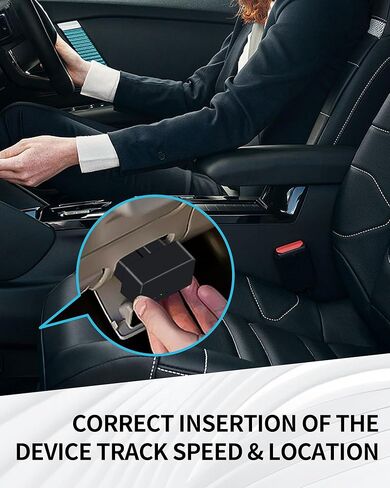 Mini OBD GPS Tracker, 4G LTE in-Car GPS Tracker, Unlimited Distance, Real-Time Speed and Mileage Locator, Geo-Fencing, Accident Alerts, Fatigue Driving Tracker for Home or Business in Kuwait