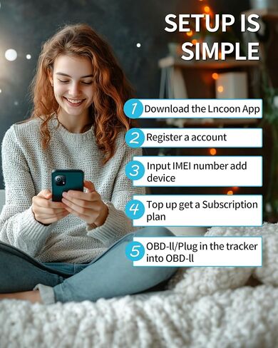 Mini OBD GPS Tracker, 4G LTE in-Car GPS Tracker, Unlimited Distance, Real-Time Speed and Mileage Locator, Geo-Fencing, Accident Alerts, Fatigue Driving Tracker for Home or Business in Kuwait