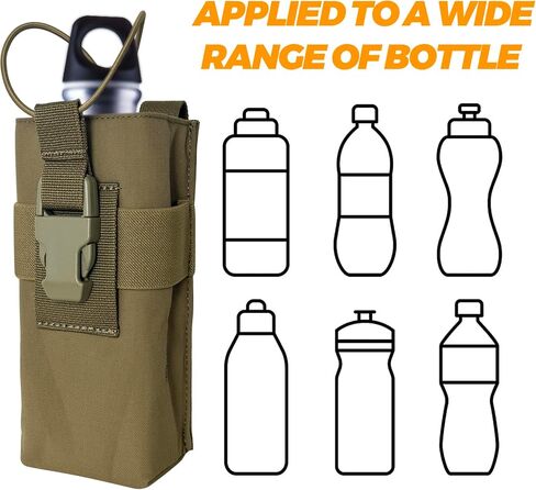 Radio Holster Walkie Talkie Pouch - 500D Nylon Molle System 3mm Bungee Storage Bag for Utility Tactical Belt Accessory Fits Standard Handset in Saudi Arabia