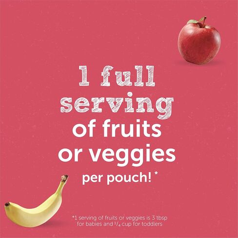 Beech-Nut Baby Food Pouches, Banana Apple Strawberry Fruit Puree Baby & Toddler Food, 3.5 oz (12 Pack) in Saudi Arabia