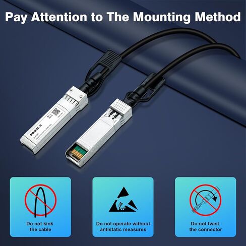 SFP+ Cable, 10G SFP+ DAC, 0.25M(0.82ft), Passive Direct Attach Copper Twinax Cable for Cisco SFP-H10GB-CU0.25M, Ubiquiti UniFi, TP-Link, Netgear, D-Link, Zyxel, Mikrotik and More in Kuwait