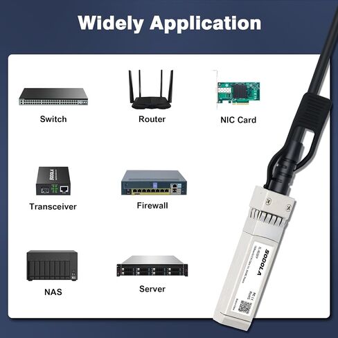 SFP+ Cable, 10G SFP+ DAC, 0.25M(0.82ft), Passive Direct Attach Copper Twinax Cable for Cisco SFP-H10GB-CU0.25M, Ubiquiti UniFi, TP-Link, Netgear, D-Link, Zyxel, Mikrotik and More in Kuwait