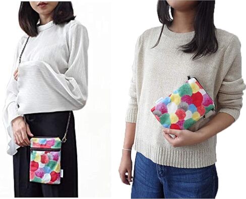 Tainada Women Crossbody Shoulder Travel Zippered Wallet Purse Clutch Phone Bag w/Detachable Strap (Hippo Pattern Black) in Saudi Arabia