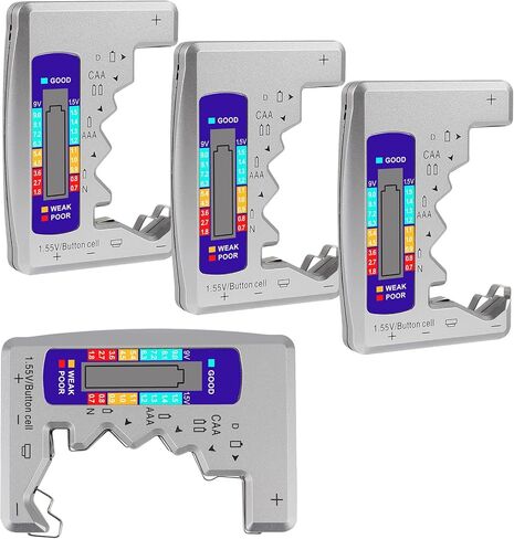 2PACK BT-886 جهاز اختبار البطارية فاحص البطارية للبطارية C D 9V AA AAA 1.5V - أسود in Kuwait