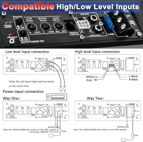 مضخم صوت للسيارة مقاس 10 بوصات نحيف أسفل المقعد بقدرة 800 وات، مضخم صوت مدمج، مكبرات صوت للسيارة/الشاحنة، ترقية مع إضاءة محيطة LED زرقاء in Kuwait