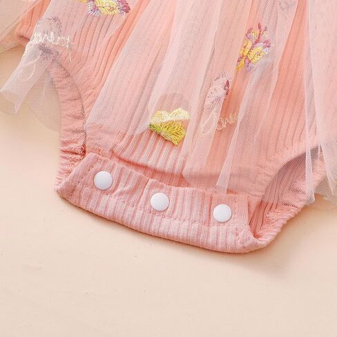 ZAXARRA Infant Baby Girl Romper Dress Baby Dress Romper Flowers Lace Fall Winter Festival Clothes with Headband in Kuwait