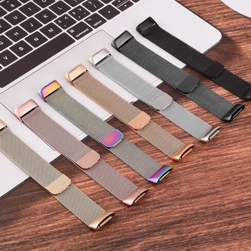 Metal Band for Fitbit Charge 6 Bands for Women Men, Stainless Steel Magnetic Wristband Mesh Bracelet Replacement Strap for Fitbit Charge 6 in Saudi Arabia