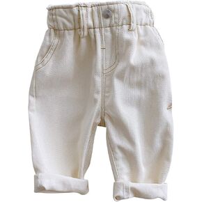 famuka Baby Soft Jeans Unisex Boy Girl Casual Pants Little Kids Long Trousers