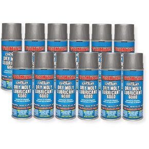 Crown Dry Moly Lubricant Aerosol Spray, 11.6 Oz, Pack of 12 Cans