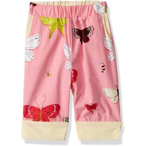 Munki Munki Baby Girls Woven Capri Pant Contrasting Trim