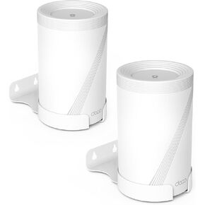 Wall Mount for TP-Link Deco BE63/ BE65/BE67/BE68/BE10000/BE11000/BE14000 Mesh Wi-Fi 7 System, Saving Space Aluminum Alloy Wall Hanging Bracket Holder with Cable Storage Rack (White-3Pack) in Saudi Arabia