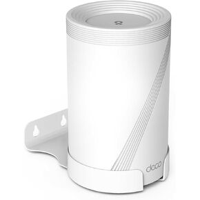 Wall Mount for TP-Link Deco BE63/ BE65/BE10000 Mesh Wi-Fi 7 System, Saving Space Aluminum Alloy Wall Hanging Bracket Holder with Cable Storage Rack, Easy Installation (White-3Pack)