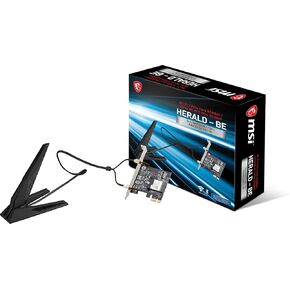 MSI Herald-BE WI-FI 7 MAX (Wi-Fi 7, 802.11BE, Bluetooth 5.4, PCIe, Multi-Link Operation Technology, External Antenna)