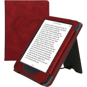 kwmobile Case Compatible with Kobo Clara BW/Colour Case - Cover for eReader with Magnetic Closure - Grey