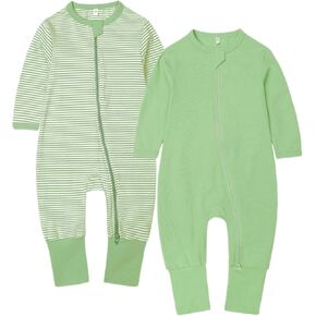 BeiVSlley بيبي بوي فتاة رومبير نيسيي قميص قطني بكم طويل زيبر بيبي بذلة الرضع الصلبة شريط قطعة واحدة وتتسابق الملابس in Kuwait