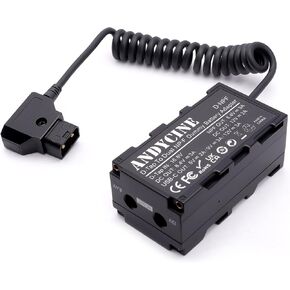 ANDYCINE D-Tap P-Tap to Double-Sided NP-F Series Dummy Battery Power Adapter with Dual DC, USB-C Output Power Supply for Camera, Monitor, Compatible for DJI SDR Video Transmitter