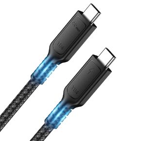 USB 4 Cable for Thunderbolt 4 Cable 3.3ft 2 Pack, 40Gbps 240W USB C to USB C Cable Support Single 8K/Dual 4K Video, Compatible with Thunderbolt 4/3, USB C, USB 4, Docking Station, SSD, Hub and More