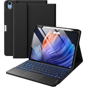 Compatible with iPad Air 11 inch & Air 5th/ Air 4th Generation Case with Keyboard - Multi-Touch Trackpad, 7-Color Backlit, Detachable Folio Keyboard Cover for Air 11 M2, Air 4/5 (Navy Blue) in Kuwait
