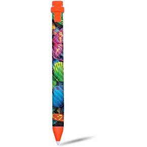 MIGHTY SKINS MightySkins Carbon Fiber Skin for Logitech Crayon Digital Pencil iPad (6th gen) - Peace Smile | Protective, Durable Textured Carbon Fiber Finish | Easy to Apply | Made in The USA