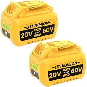2Pack 9.0Ah Replacement for Dewalt 20V 60V Flexvolt Battery Compatible with DCB609 DCB606 DCB612 DCB200 DCB201 DCB203 DCB204 DCB206 DCB207 DCB209