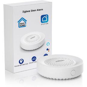 إنذار eMylo Zigbee، إنذار أبيض، التحكم في تطبيق TUYA/SmartLife، إنذار الصوت والضوء، إشعار الدفع التلقائي، للوحدات السكنية، المستشفيات، دور التمريض، إلخ. (يتطلب TUYA Zigbee Hub) in Kuwait