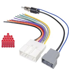 Radio Wiring Harness Antenna Kit Compatible with Nissan Frontier Altima Pathfinder Sentra Versa Titan Xterra Rogue,20Pin Car Stereo Wire Harness Adapter Plug for Subaru WRX Impreza Forester