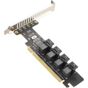 U.2 PCIE Expansion Card, PCIE to U.2 Adapter Card, PCIE X16 to 4 Port U.2 NVME SFF-8643/8639 Expansion Cards with LED Indicator PCIE 4.0 Card PH49-4P