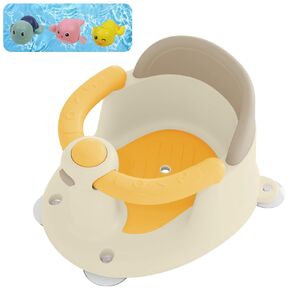 Baby Bath Seat for Babies 6 Months & Up, Bath Seats for Babies Sitting Up, Open Design Bathtub Seat for Baby, Non-Slip, Compact Toddler Bath Seat.(No Toys)
