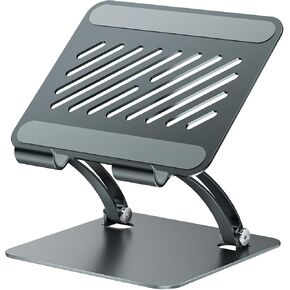 tounee Tablet Holder Stand for iPad, Dual Rod Support Portable Monitor Stand Adjustable Aluminum Desktop Tablet Holder for Computer Desk Office Kindle Stand 2024 iPad 4-15.9" - Gray