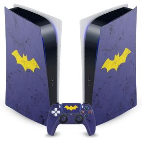 Head Case Designs Officially Licensed Batman DC Comics Collage Distressed Logos And Comic Book Vinyl Faceplate Sticker Gaming Skin Decal Cover Compatible With Sony PS5 Digital & DualSense