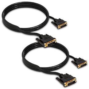 DVI to DVI Cable Computer Monitor Cable DVI-D Adapter Cable DVI to DVI Cord for High Resolution Digital Video Male to Male 3 Ft 2 Pack