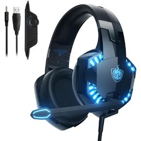 PHOINIKAS Gaming Headset for PC, PS4, PS5, Stereo Gaming Headphone for Switch, with Noise Cancelling Mic (Dazzle Green)