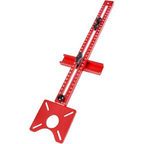4 in 1 Router Milling Groove Bracket, Aluminum Alloy Router Circle Cutting Jig, Cabinet Punch Hardware Locator Jig and Router Guide, Adjustable Router Jig Tool for Woodworking