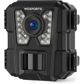 WOSPORTS Mini Trail Camera, 24MP 1080P Game Camera with Night Vision Motion Activated Waterproof, Hunting Deer Camera for Outdoor Wildlife