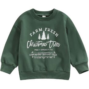 Thorn Tree Toddler Boys Girls Christmas Sweatshirt Long Sleeve Pull On Sweater Unisex Little Kids Fall Winter Clothes