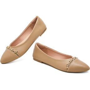 FINIWOR Ballet Flat Shoes for Womens,PU Leather Womens Loafers,Women Pointed Toe Dress Flat Shoes Casual, Comfortable Slip on Flats Shoes Women in Kuwait